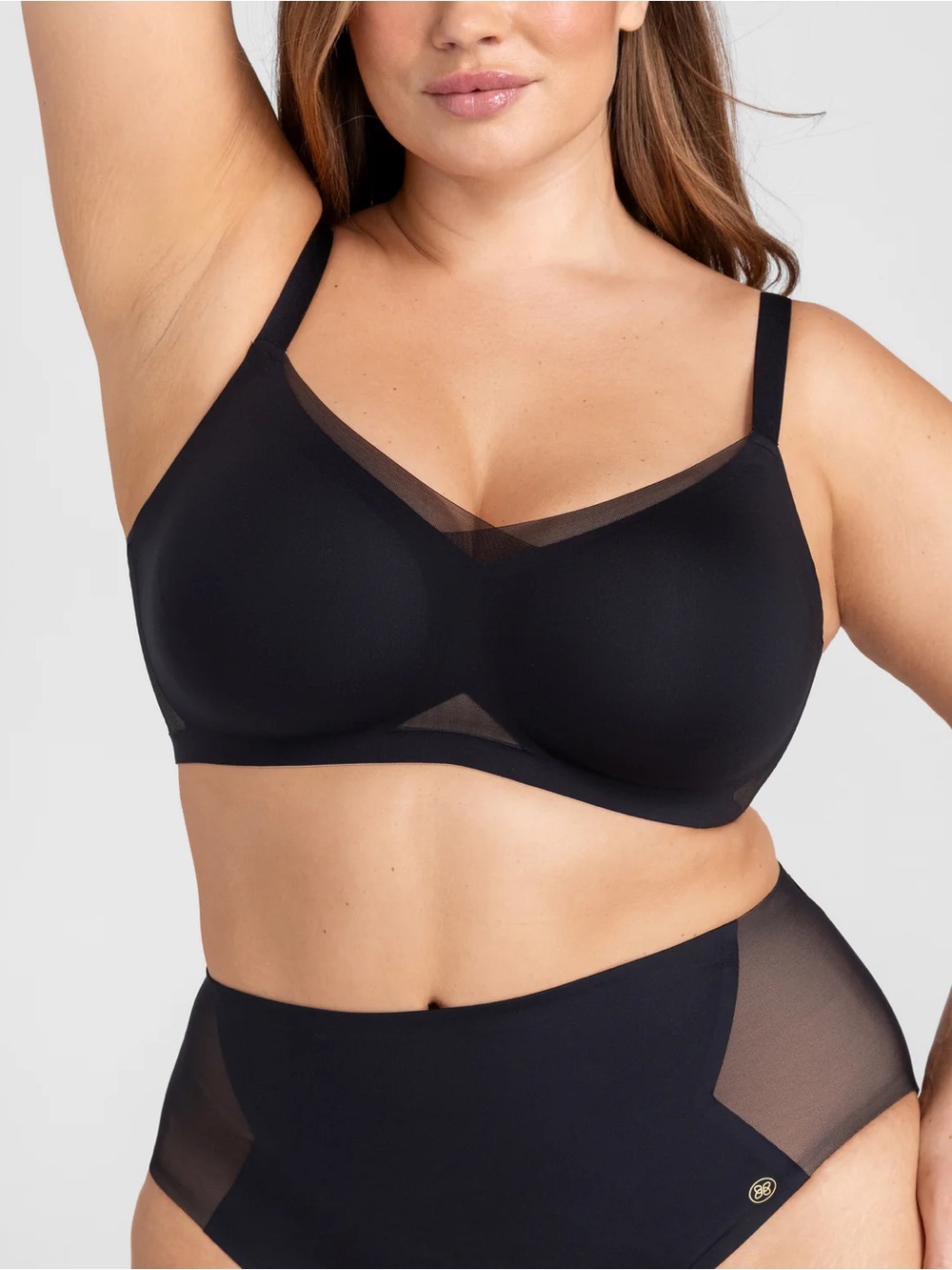 HoneyLove Crossover Black Mesh Bra Size 3X